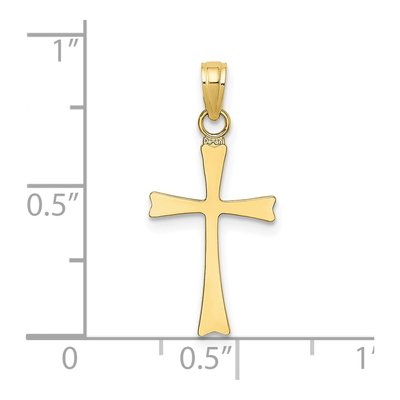 10K Yellow Gold Cross Pendant – view 4