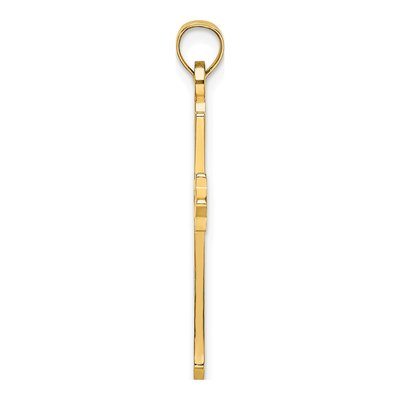 10K Yellow Gold Cut-Out Cross Pendant – view 3