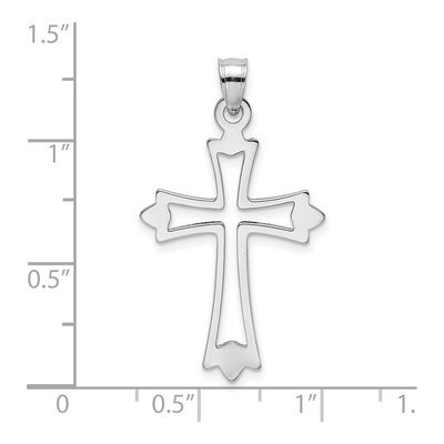 10K White Gold Cut-Out Cross Pendant – view 3