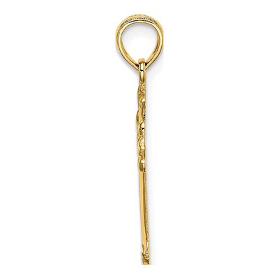 10K Yellow Gold Cut-Out Cross Pendant – view 3