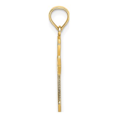 10K Yellow Gold Cut-Out Cross Charm – view 3