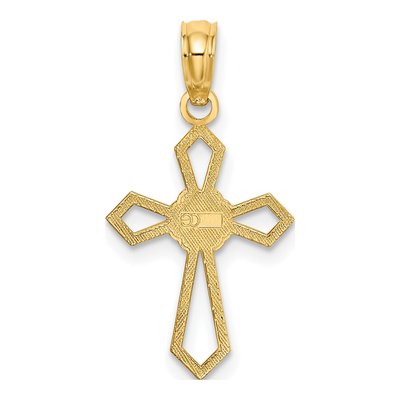 10K Yellow Gold Cut-Out Cross Charm – view 5