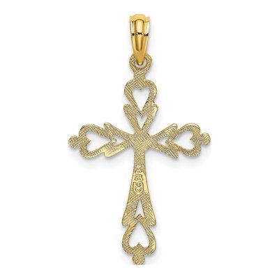 10K Yellow Gold Cross Cut-Out Charm – view 5