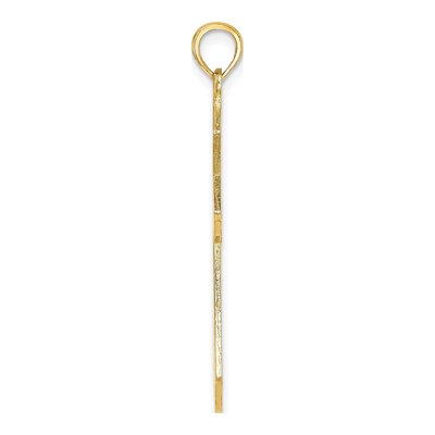 10K Yellow Gold Large Filigree Cross Charm – view 3