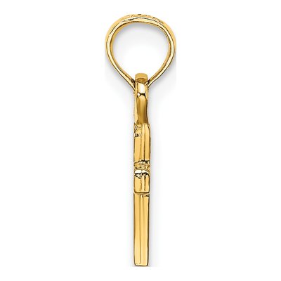 10K Yellow Gold Mini Cross Pendant – view 3