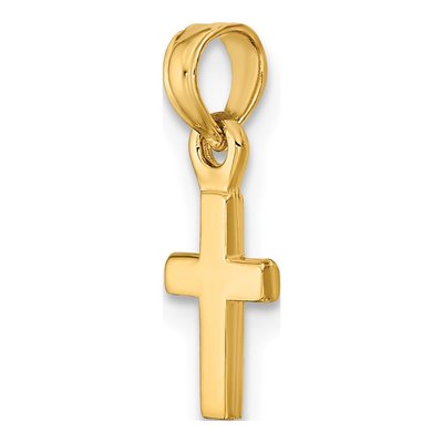 10K Yellow Gold Mini Cross Pendant – view 6