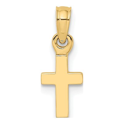 10K Yellow Gold Mini Cross Pendant