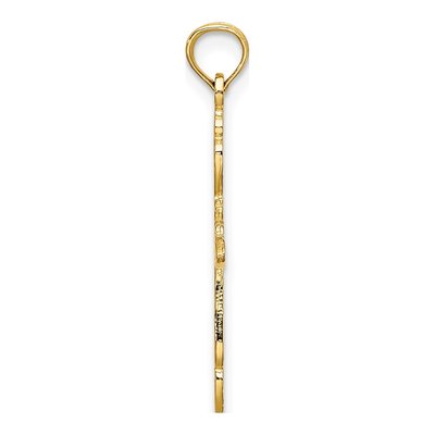10K Yellow Gold Cut-Out Cross Pendant – view 3
