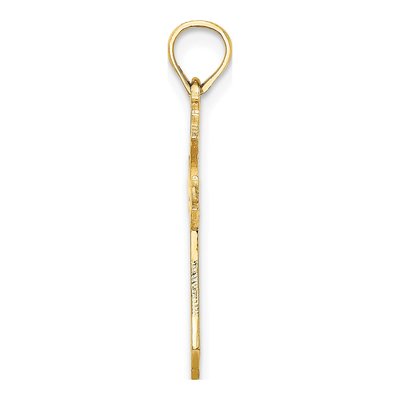 10K Yellow Gold Filigree Cross Pendant – view 3