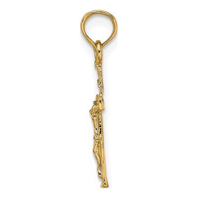 10K Yellow Gold Mini Crucifix Pendant – view 3