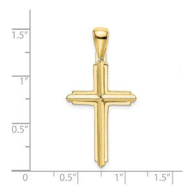 10K Yellow Gold Cross Pendant – view 4