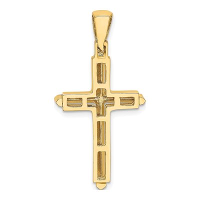 10K Yellow Gold Cross Pendant – view 5