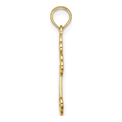 10K Yellow Gold Lace Cross Pendant – view 2