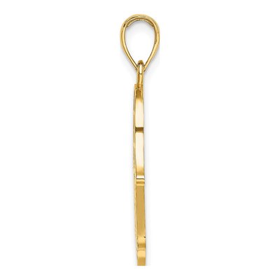 10K Yellow Gold Hamsa Star of David Charm – view 3