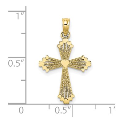 10K Yellow Gold Cross Pendant – view 4