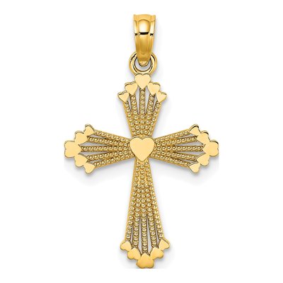 10K Yellow Gold Cross Pendant