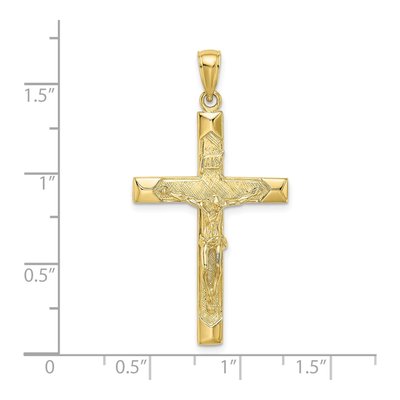 10K Yellow Gold Crucifix Pendant – view 4