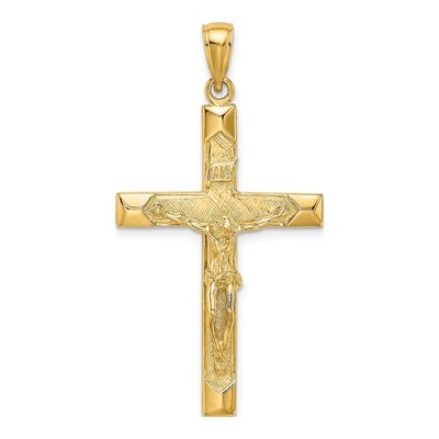 10K Yellow Gold Crucifix Pendant