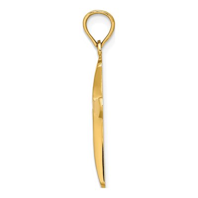10K Yellow Gold Beveled Cross Charm – view 3