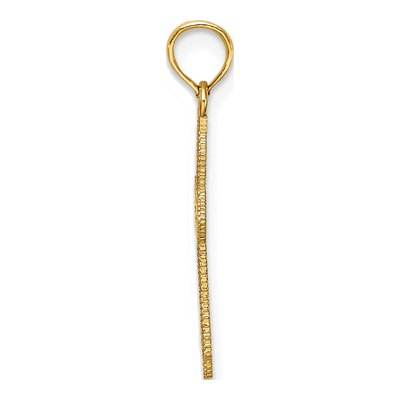 10K Yellow Gold Diamond-Cut Cross Pendant – view 3