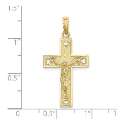 10K Yellow Gold I LOVE Jesus Cut-Out Heart Charm – view 4