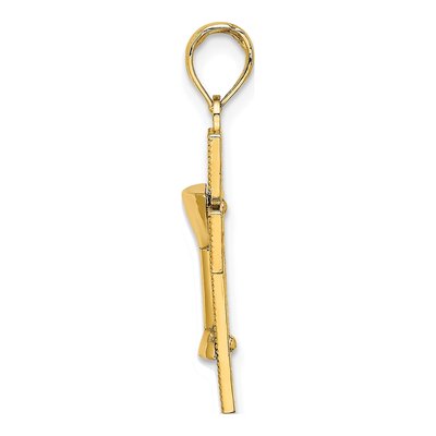 10K Yellow Gold Cross Charm – view 3