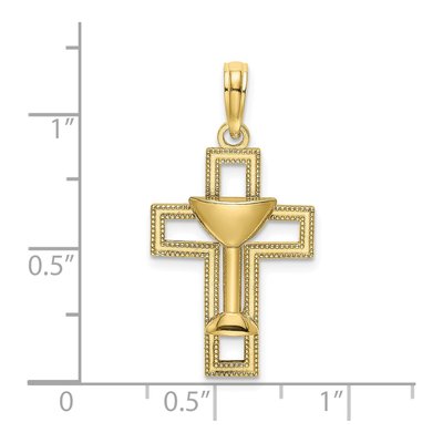 10K Yellow Gold Cross Charm – view 4