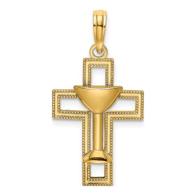 10K Yellow Gold Cross Charm