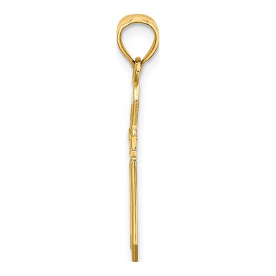 10K Yellow Gold Engraved Cross Pendant – view 3