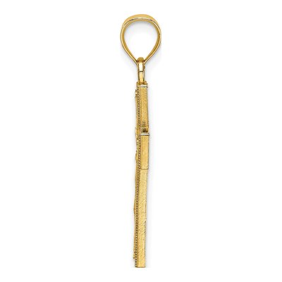 10K Yellow Gold Diamond-Cut Cross Charm – view 3