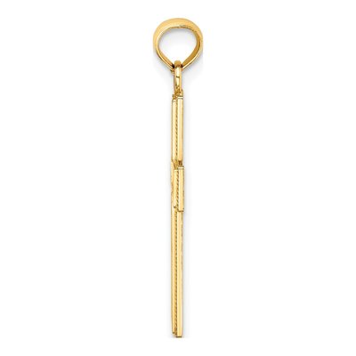 10K Yellow Gold Filigree Cross Pendant – view 3