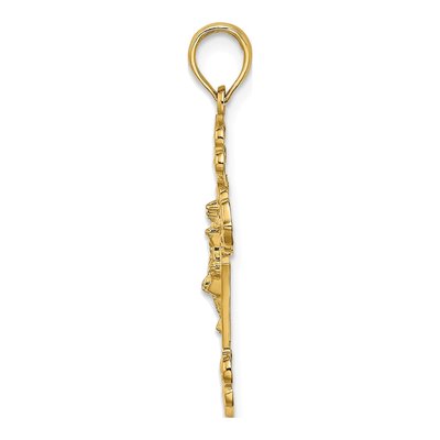 10K Yellow Gold Crucifix Charm – view 3