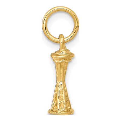 10K Yellow Gold Seattle Space Needle Charm – view 3
