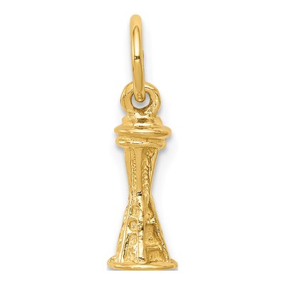 10K Yellow Gold Seattle Space Needle Charm