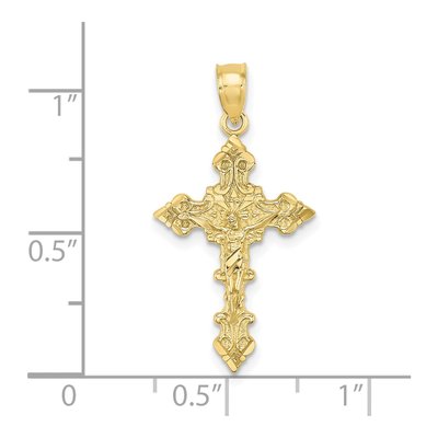 10K Yellow Gold Crucifix Charm – view 4