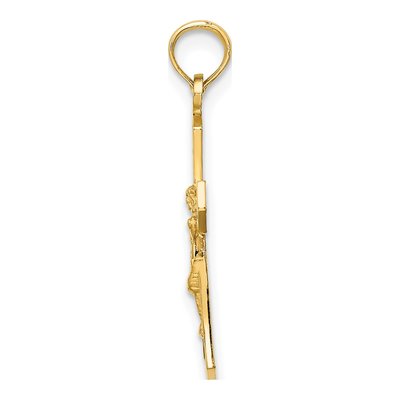 10K Yellow Gold Crucifix Charm – view 3