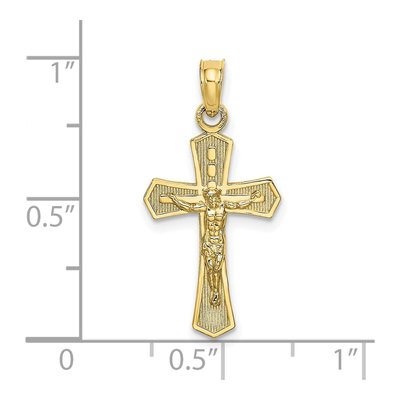 10K Yellow Gold Crucifix Charm – view 4