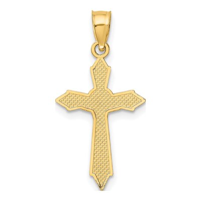 10K Yellow Gold Arrow-Point Crucifix Charm – view 5