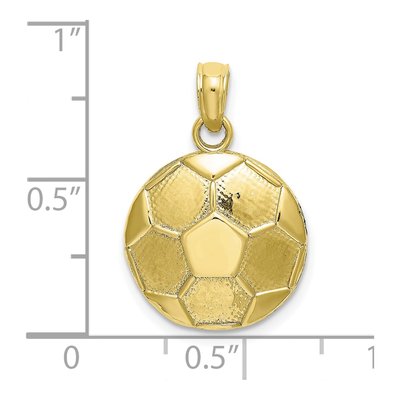 10K Yellow Gold Soccer Ball Charm – view 4