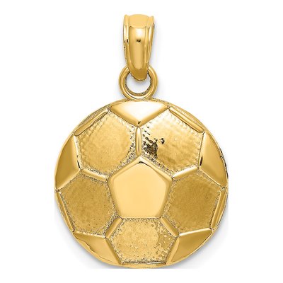 10K Yellow Gold Soccer Ball Charm