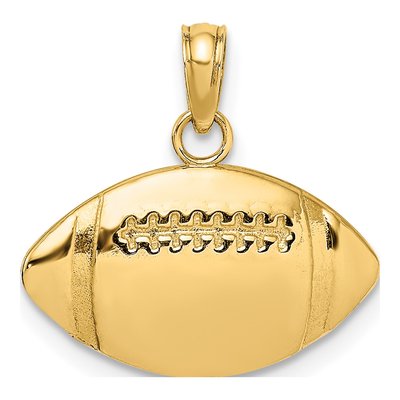 10K Yellow Gold Football Charm