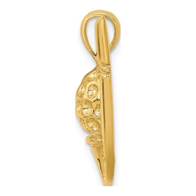 10K Yellow Gold Golf Club Ball Pendant – view 3