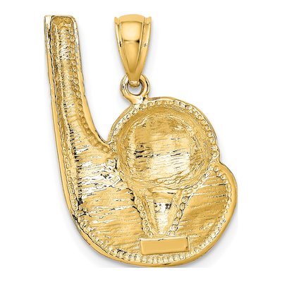 10K Yellow Gold Golf Club Ball Pendant – view 5