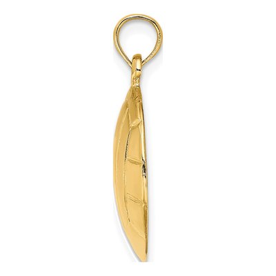 10K Yellow Gold Volleyball Pendant – view 3