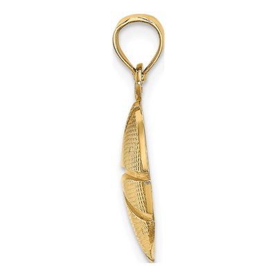 10K Yellow Gold Textured Basketball Charm – view 3