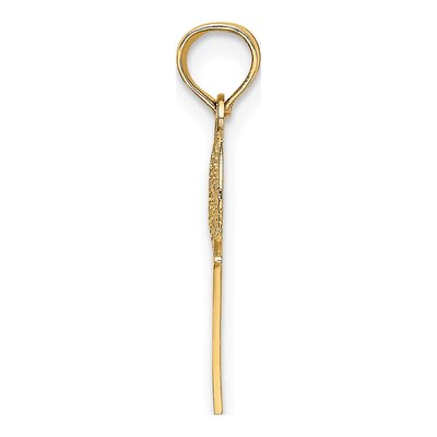 10K Yellow Gold Basketball Number 1 Charm – view 2