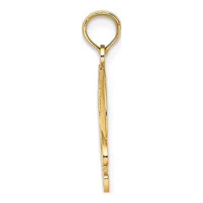 10K Yellow Gold Football Helmet Number 1 Charm – view 3