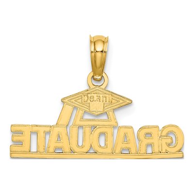 10K Yellow Gold Graduate Under Cap Pendant – view 5