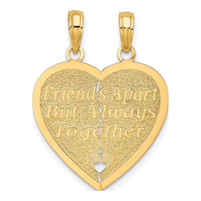 10K Yellow Gold Forever Ever 2-Piece Break-A-Part Heart Charm – view 5