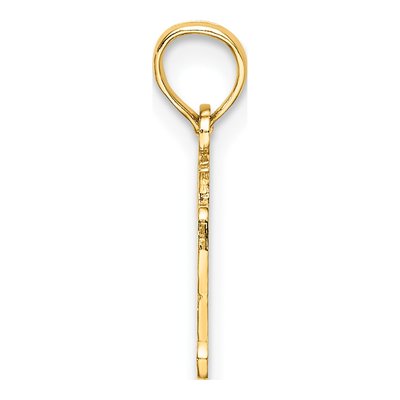 10K Yellow Gold OY VEY Pendant – view 3